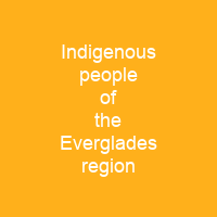 Indigenous people of the Everglades region