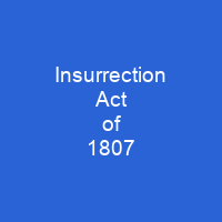 Insurrection Act of 1807