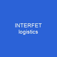 INTERFET logistics