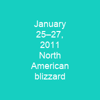 January 25–27, 2011 North American blizzard