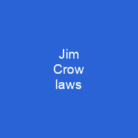 Jim Crow laws