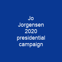 Jo Jorgensen 2020 presidential campaign