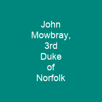 John Mowbray, 3rd Duke of Norfolk