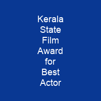 Kerala State Film Award for Best Actor
