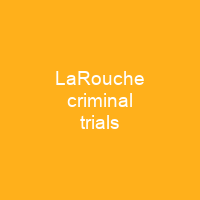 LaRouche criminal trials