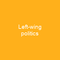 Left-wing politics