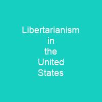 Libertarianism in the United States