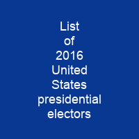 List of 2016 United States presidential electors