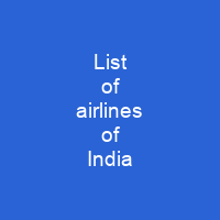 List of airlines of India