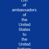 List of ambassadors of the United States to the United Nations