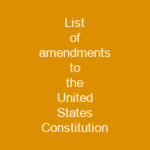 List of amendments to the United States Constitution