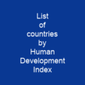 List of countries by Human Development Index