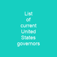 List of current United States governors
