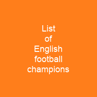 List of English football champions