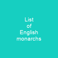 List of English monarchs