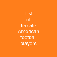 List of female American football players