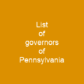 List of governors of Pennsylvania