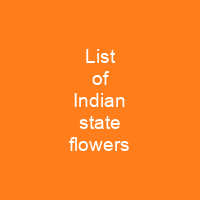 List of Indian state flowers