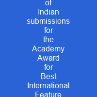 List of Indian submissions for the Academy Award for Best International Feature Film