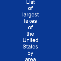 List of largest lakes of the United States by area