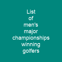 List of men's major championships winning golfers