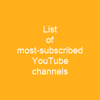 List of most-subscribed YouTube channels