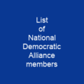 List of National Democratic Alliance members