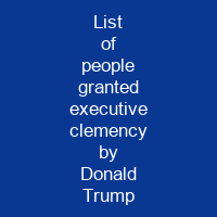 List of people granted executive clemency by Donald Trump