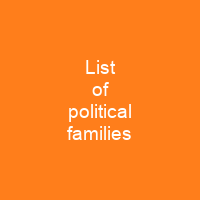 List of political families