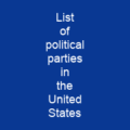 List of political parties in the United States