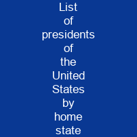 List of presidents of the United States by home state