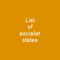 List of socialist states