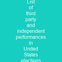 List of third party and independent performances in United States elections