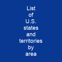 List of U.S. states and territories by area