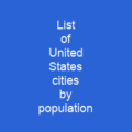 List of United States cities by population
