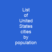 List of United States cities by population