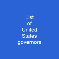 List of United States governors