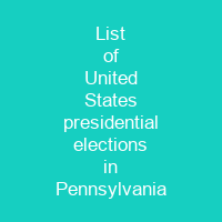 List of United States presidential elections in Pennsylvania