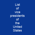 List of vice presidents of the United States