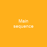 Main sequence