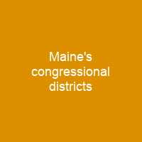 Maine's congressional districts