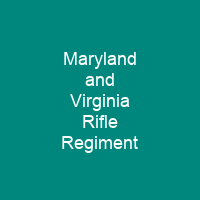 Maryland and Virginia Rifle Regiment