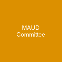 MAUD Committee