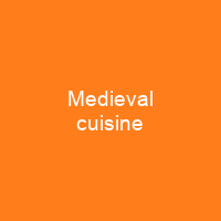 Medieval cuisine