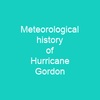 Meteorological history of Hurricane Gordon