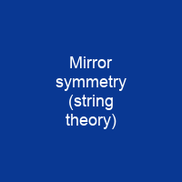 Mirror symmetry (string theory)