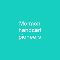 Mormon handcart pioneers