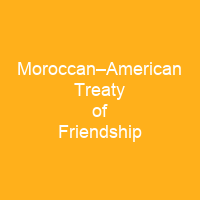 Moroccan–American Treaty of Friendship