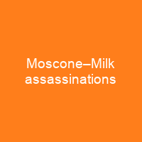 Moscone–Milk assassinations