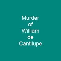 Murder of William de Cantilupe
